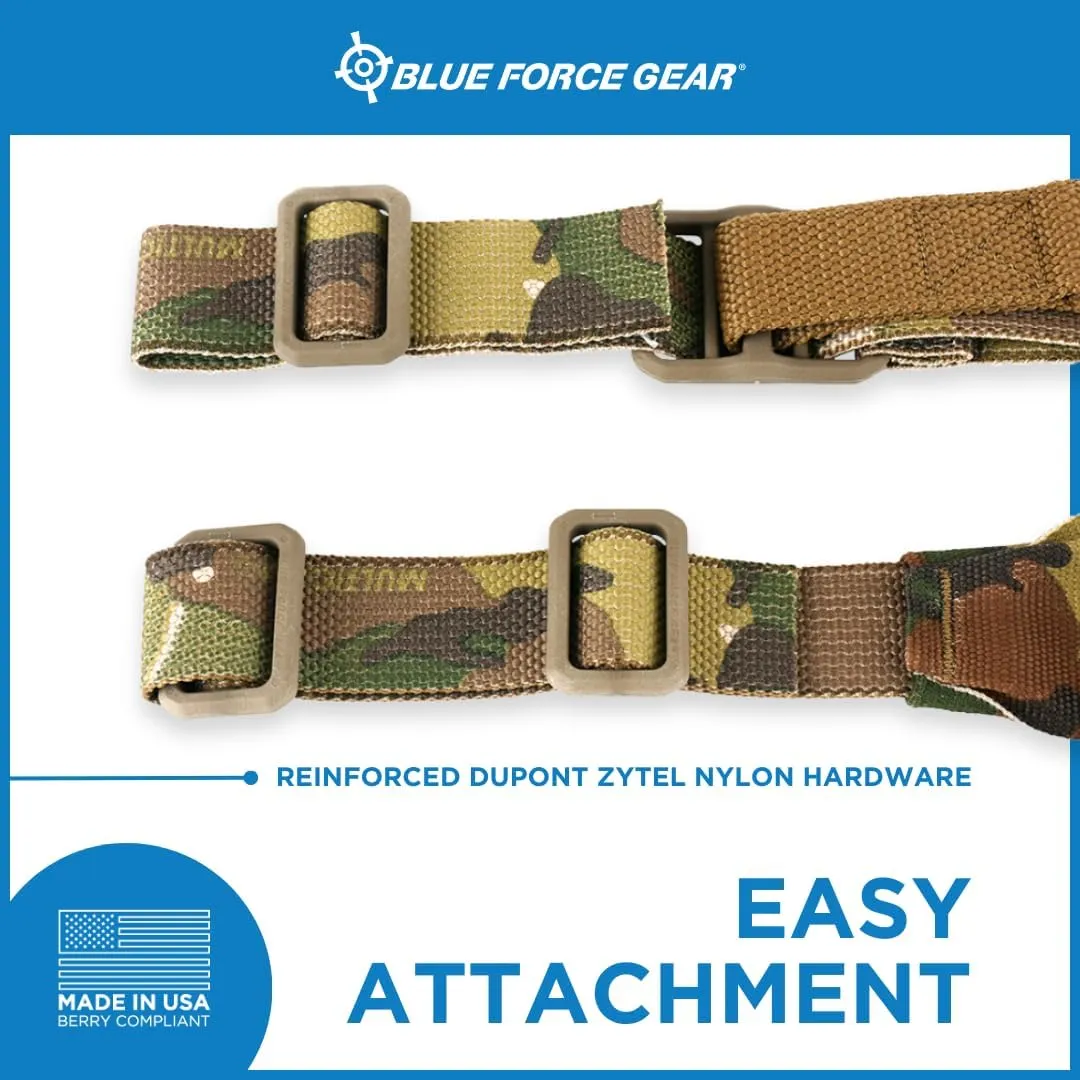 Blue Force Gear Vickers Padded Sling - Two Point Sling with Padded Straps, Adjustable,57-67 Inches