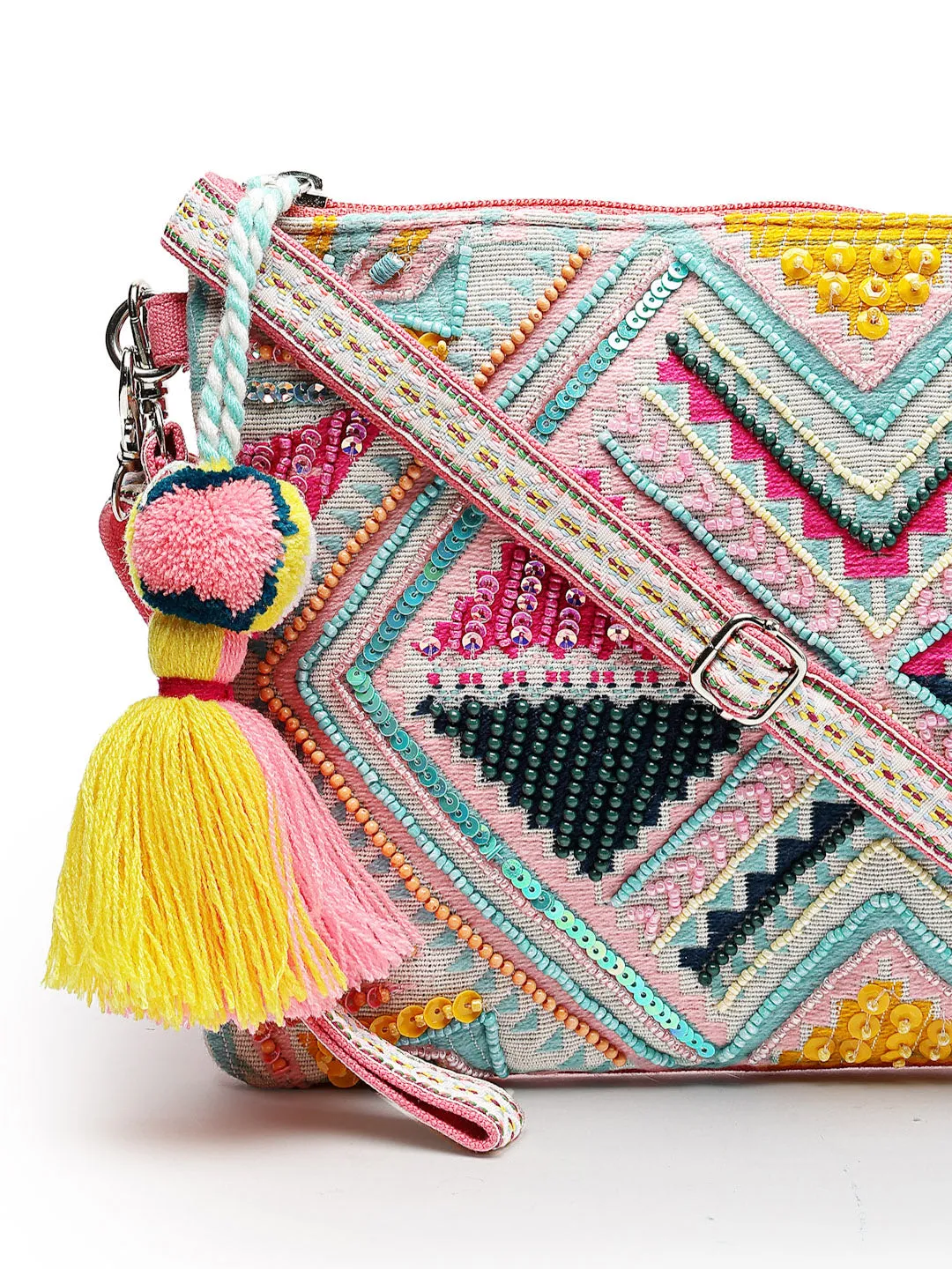 Boho Ethnic Cotton Jacquard Sling Bag