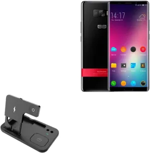 BoxWave Charger Compatible with Elephone P11 3D - Wireless MultiCharge Desktop Stand Pro, Qi Wireless 4 in1 Charger Stand Multiple Devices - Jet Black