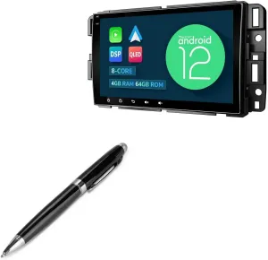 BoxWave Stylus Pen Compatible with Eonon GMA12S - EverTouch Meritus Capacitive Styra, Capacitive Stylus with Rollerball Pen - Jet Black