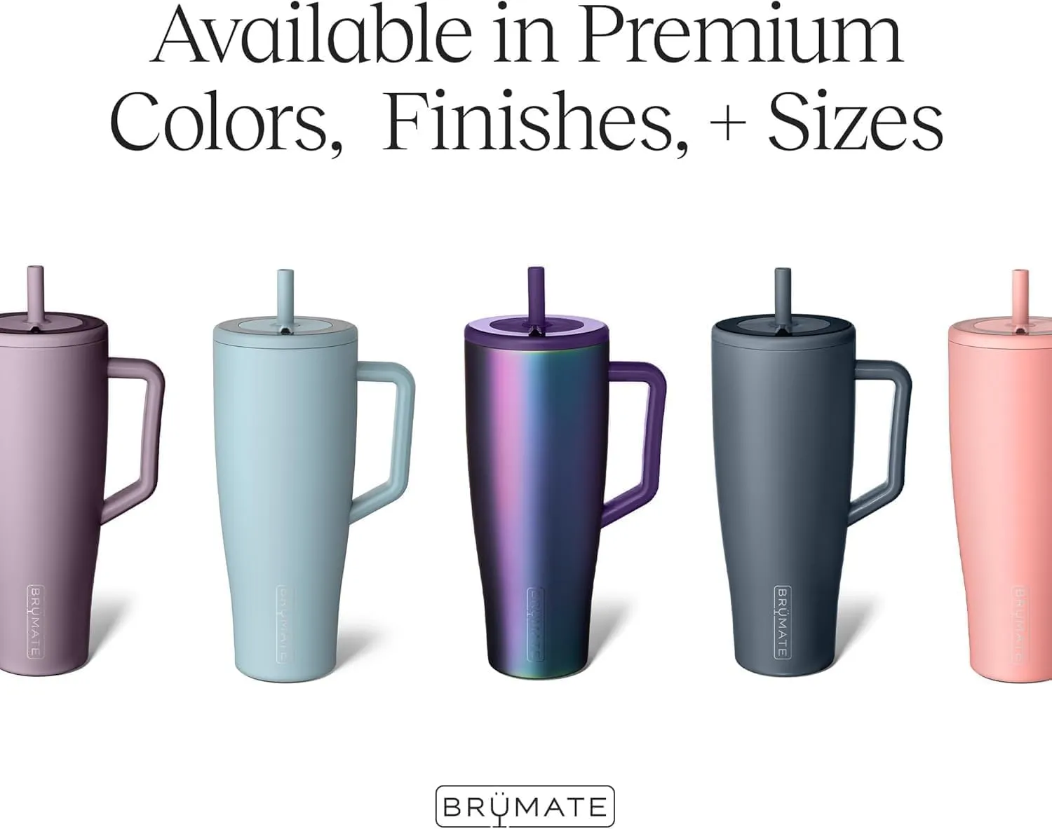 BrüMate Era 40 oz Tumbler with Handle and Straw | 100% Leakproof Insulated Tumbler with Lid and Straw | Made of Stainless Steel | Cup Holder Friendly Base | 40oz (Citrus Daisy)