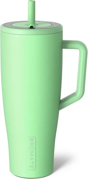BrüMate Era 40 oz Tumbler with Handle and Straw | 100% Leakproof Insulated Tumbler with Lid and Straw | Made of Stainless Steel | Cup Holder Friendly Base | 40oz (Kiwi)