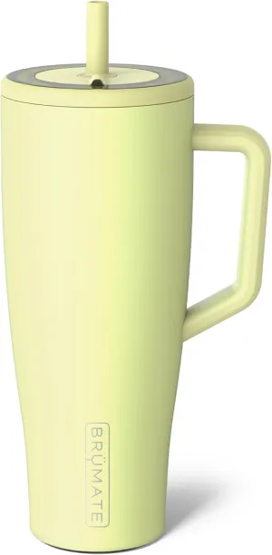 BrüMate Era 40 oz Tumbler with Handle and Straw | 100% Leakproof Insulated Tumbler with Lid and Straw | Made of Stainless Steel | Cup Holder Friendly Base | 40oz (Prickly Pear)