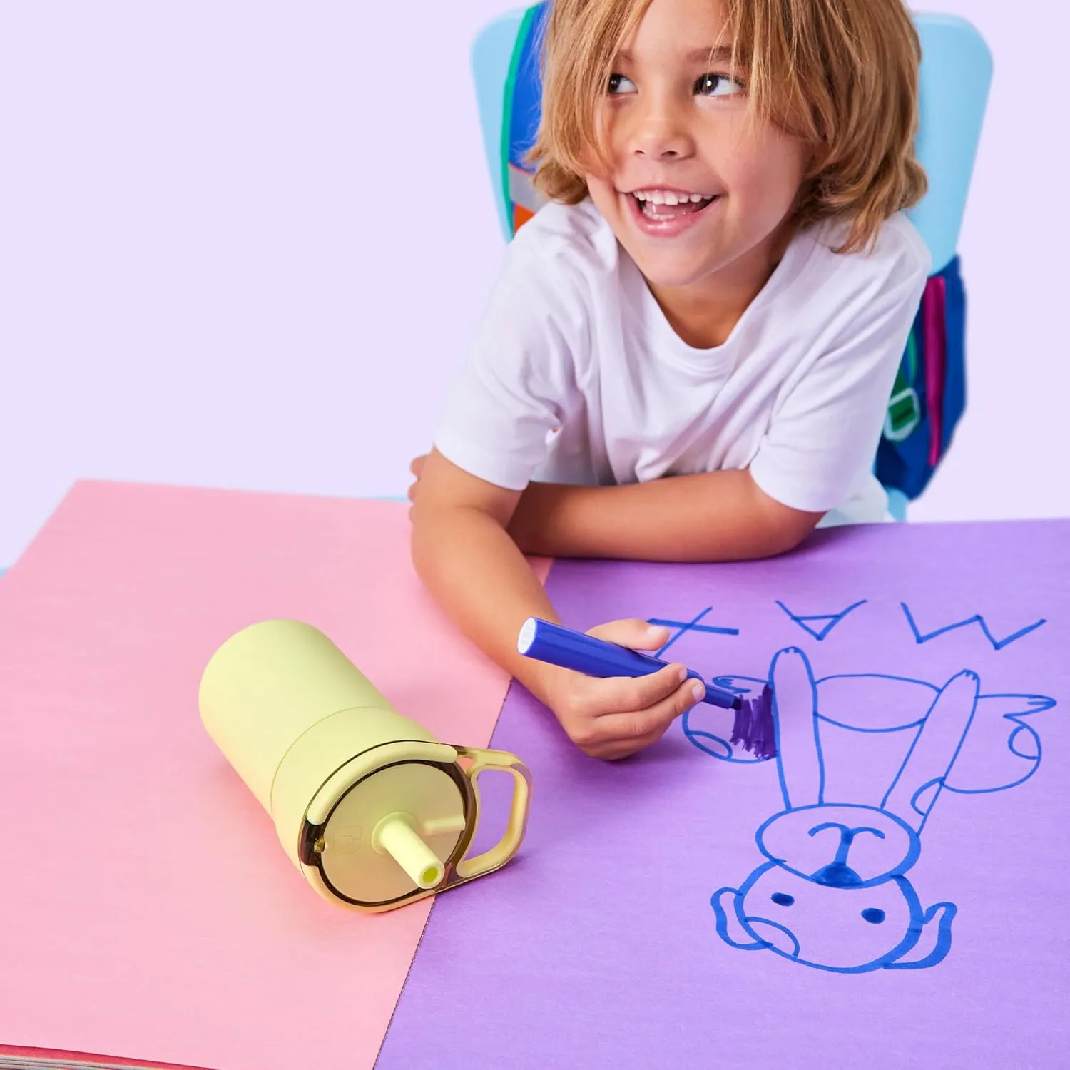 BrüMate Leap 12oz 100% Leakproof Kids Tumbler with Handle and Silicone Soft Straw | Drop Resistant Silicone Sleeve | For Kids 4  | Insulated Stainless Steel | Cup Holder Friendly | 12oz (Mocha)