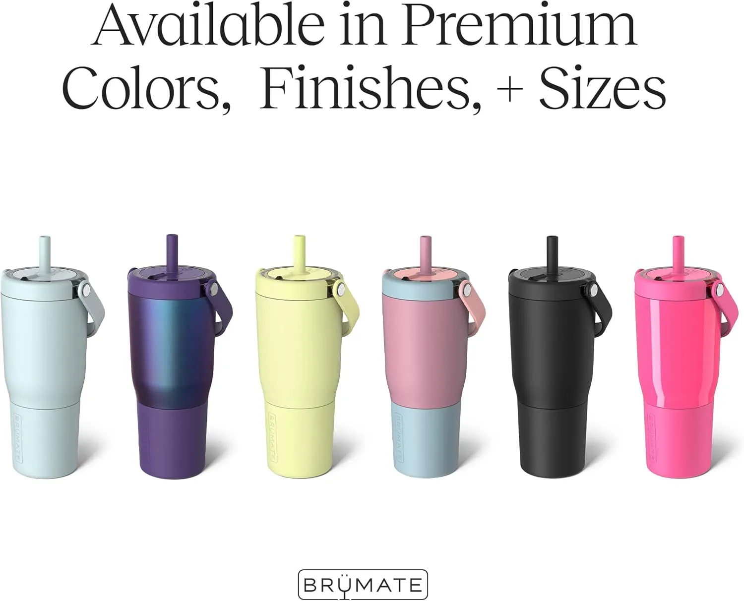 BrüMate Resa 25oz 100% Leakproof Travel Tumbler with Handle & Straw | Flexible Soft Sip Straw | Silicone Sleeve for Durability | Stainless Steel | Cup Holder & Travel Friendly | (Blue Agave)