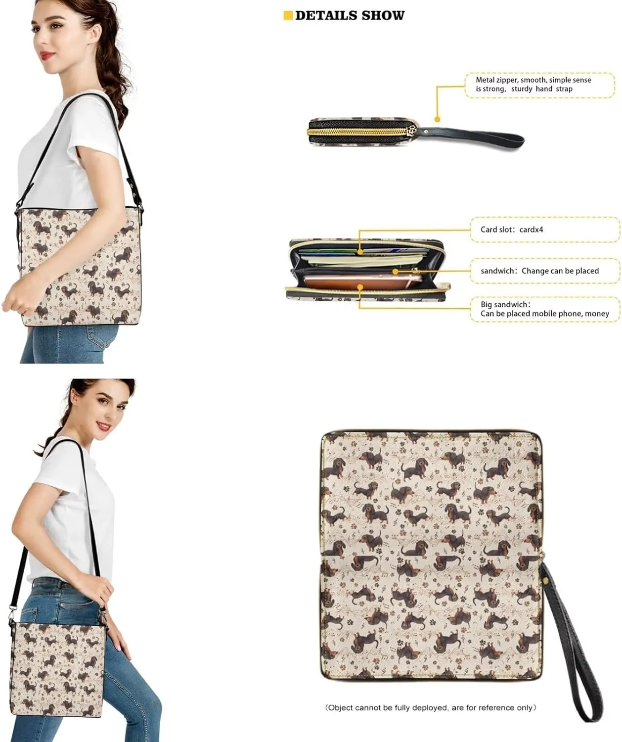 Bucket Crossbody Bag Set for Women Lady, Leather Purse and Wallet Set Large Bucket Bag with Wallet