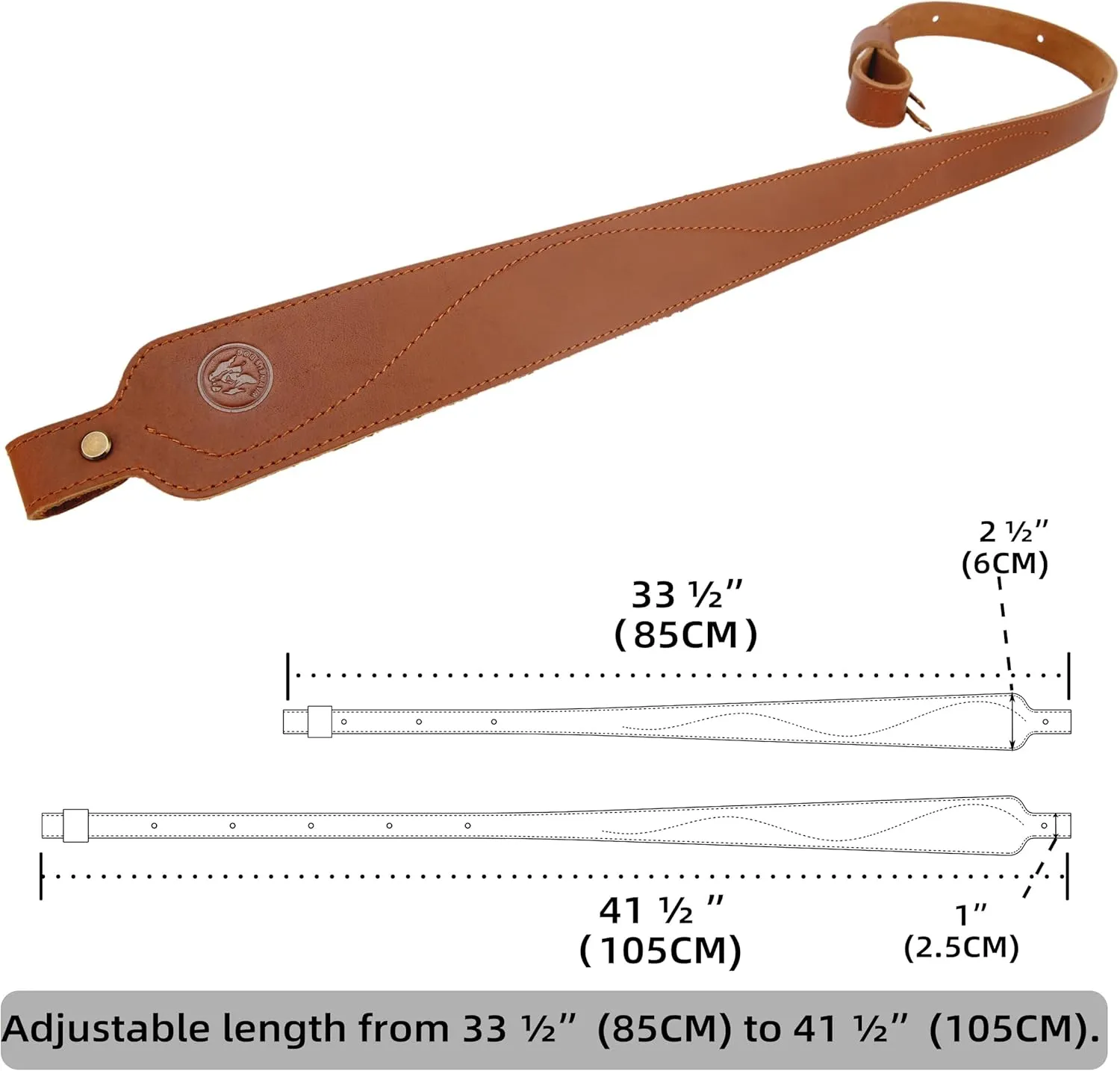 Buffalo Hide Leather Rifle Gun Sling