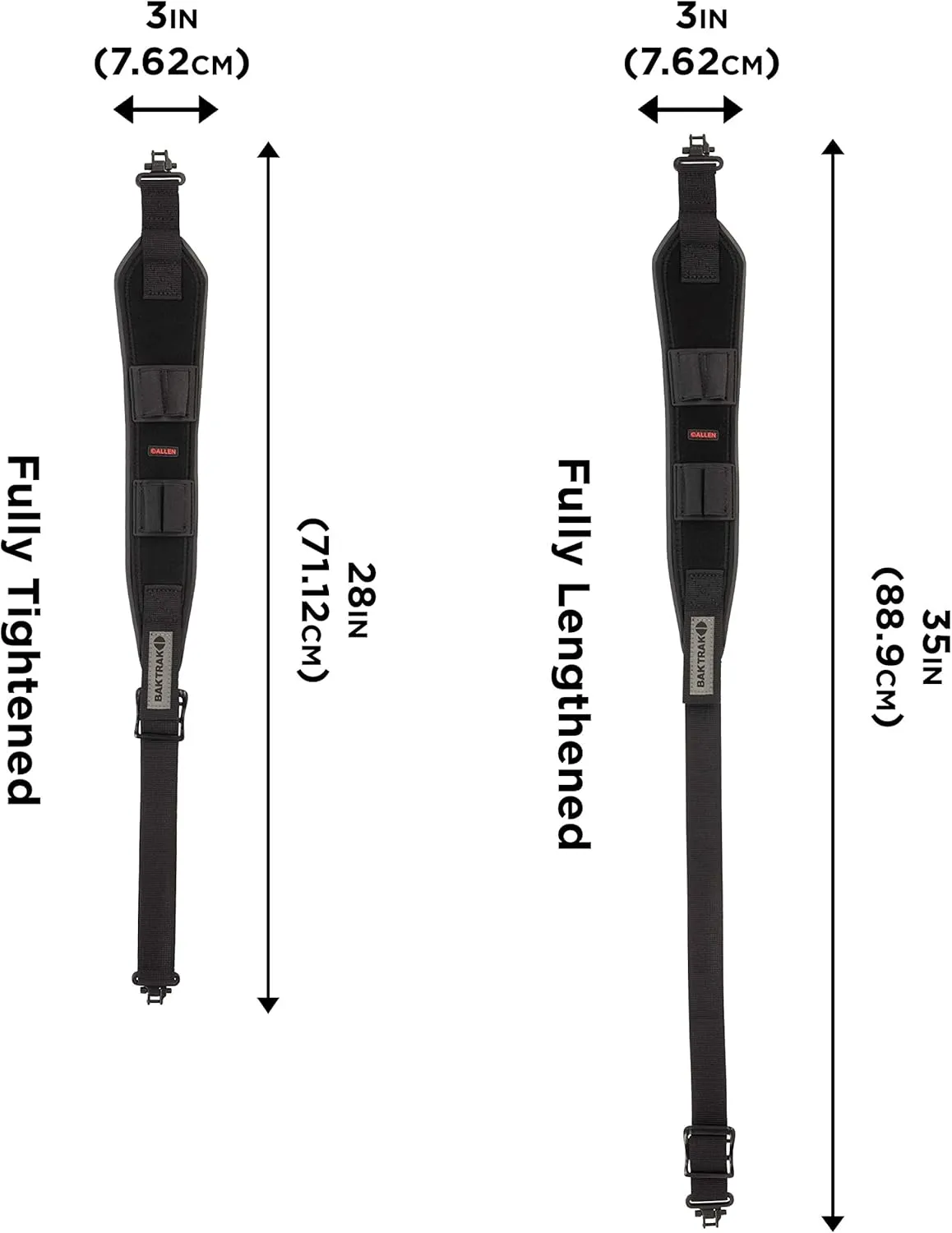 Bullet BakTrak 2-Point Rifle and Shotgun Sling - Rubber Grip with Swivels - Ideal for Hunting and Shooting - Gun Strap