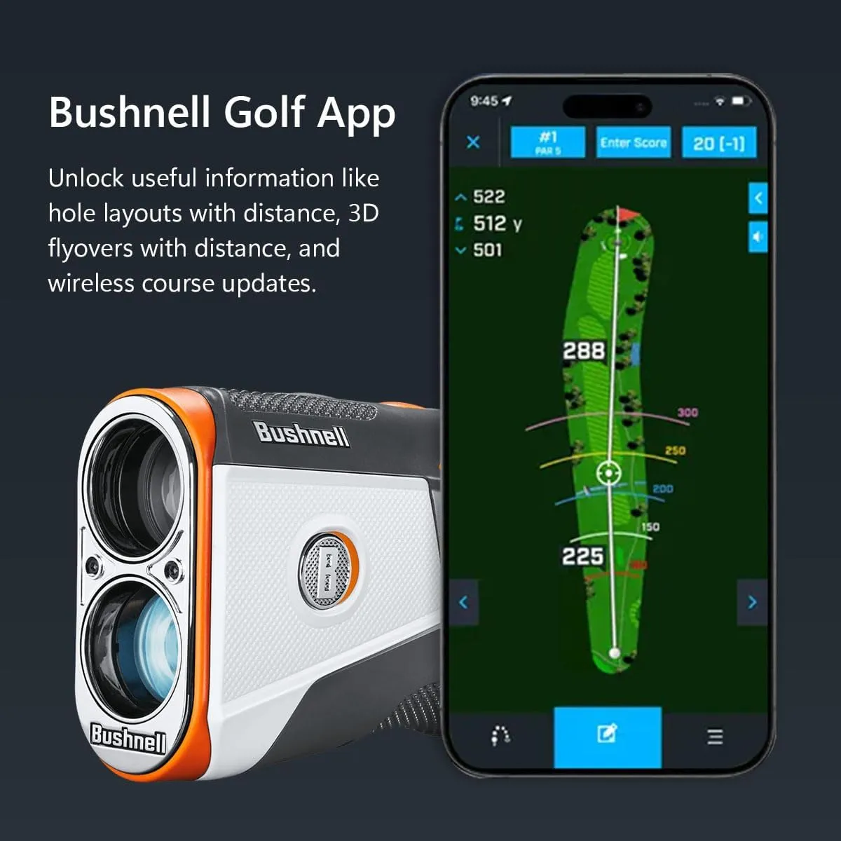 Bushnell Golf Player Pack Wingman Bundle - V6 Shift Rangefinder with Premium Case