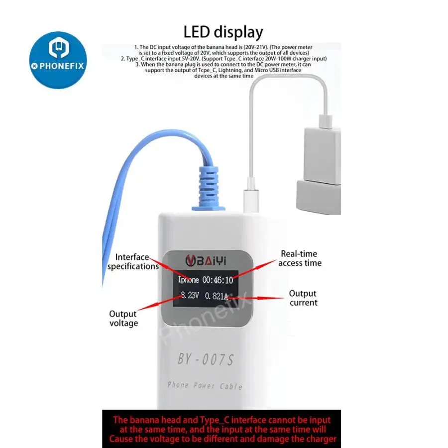 BY-007S Multi-Function Charging Detection Cable For Apple MacBook