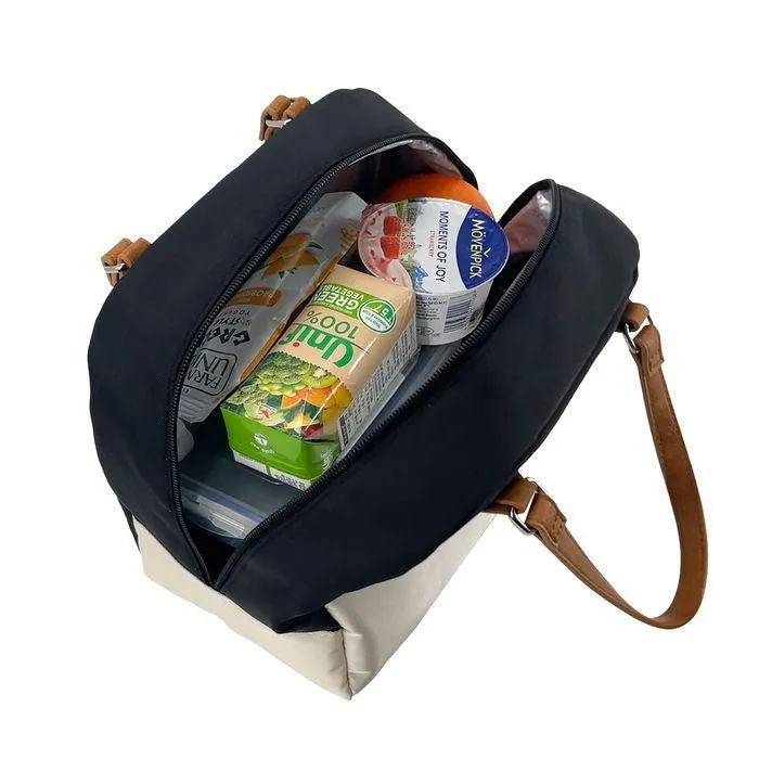 Cali Insulated Lunch Bag Black and Cream