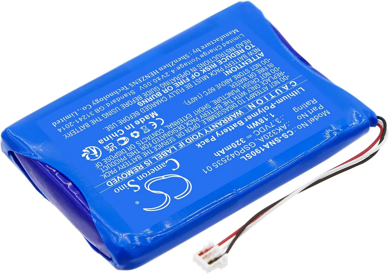 Cameron Sino Replacement for AG'FEO IP Multi-Cell Multi-Cell Headset Battery 320mAh/3.7V