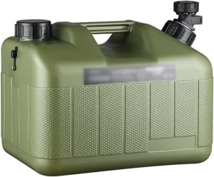 Camping Water Container, Portable Water Container with Spigot, Water Storage Camp Water Jug for Camping Outdoor Hiking (Gray : Green, Size : A)