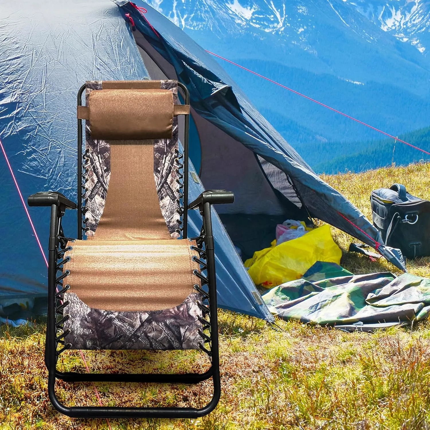 Canopy Infinity Zero Gravity Steel Frame Patio Deck Chair, Camouflage