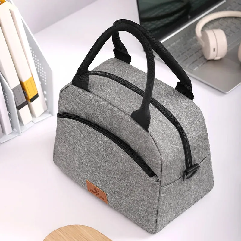 Canvas Insulated Lunch Handbag | Stylish Women's Lunch Bag for Work & School