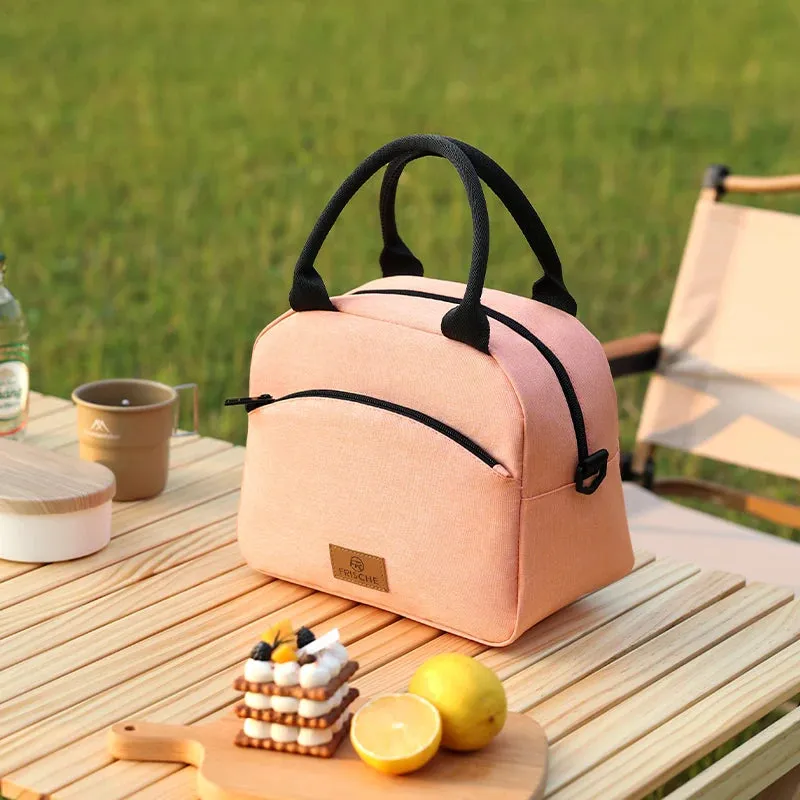 Canvas Insulated Lunch Handbag | Stylish Women's Lunch Bag for Work & School