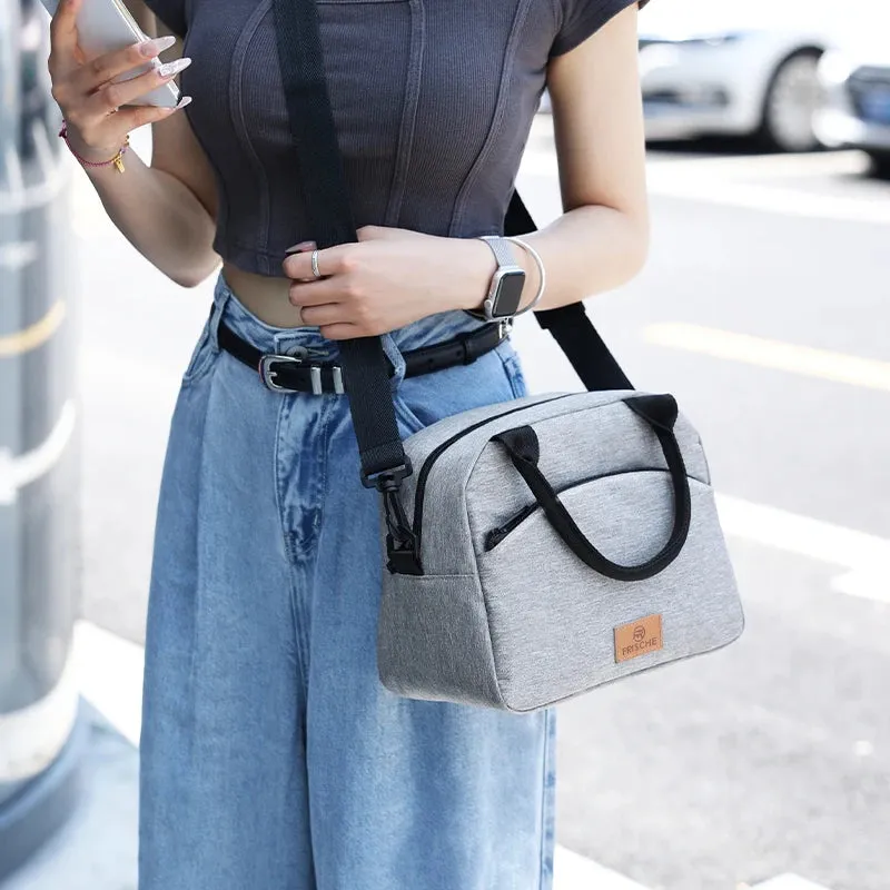 Canvas Insulated Lunch Handbag | Stylish Women's Lunch Bag for Work & School
