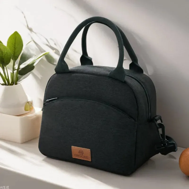 Canvas Insulated Lunch Handbag | Stylish Women's Lunch Bag for Work & School