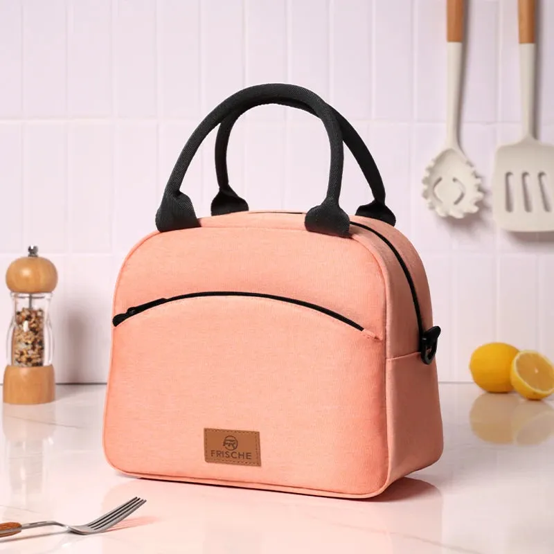 Canvas Insulated Lunch Handbag | Stylish Women's Lunch Bag for Work & School