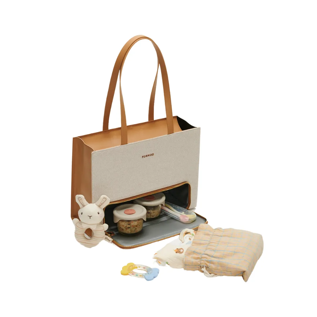 Canvas Shopper Bag (BEIGE)