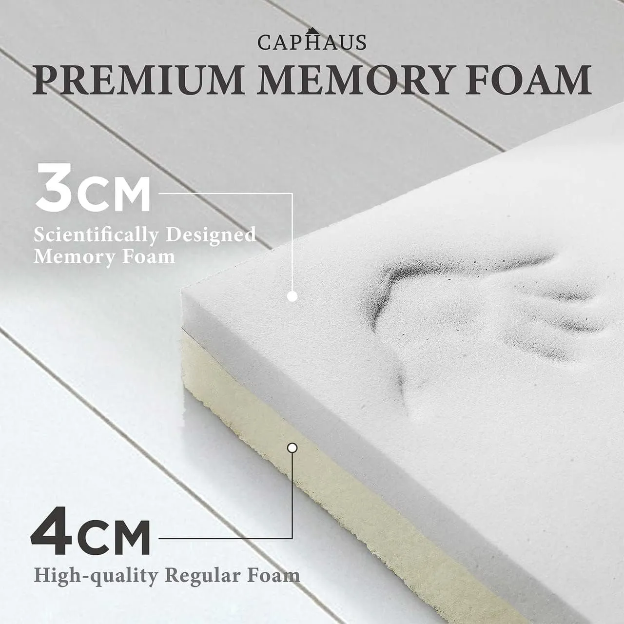 CAPHAUS Premium Memory Foam Massage Table, 84 Inch Foldable & Portable, Height Adjustable Spa Bed, Facial Cradle Salon Bed, Wooden Legs & Carry Case, 32 Inch Wide, Black
