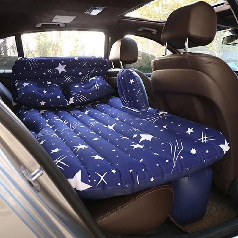 Car Air Mattress for Acura ZDX (EV) 2024–2025, Inflatable Back Seat Sleeping Pad with Pump & 2 Pillows, Folding Portable Camping Bed for Travel& Road Trips,Blue