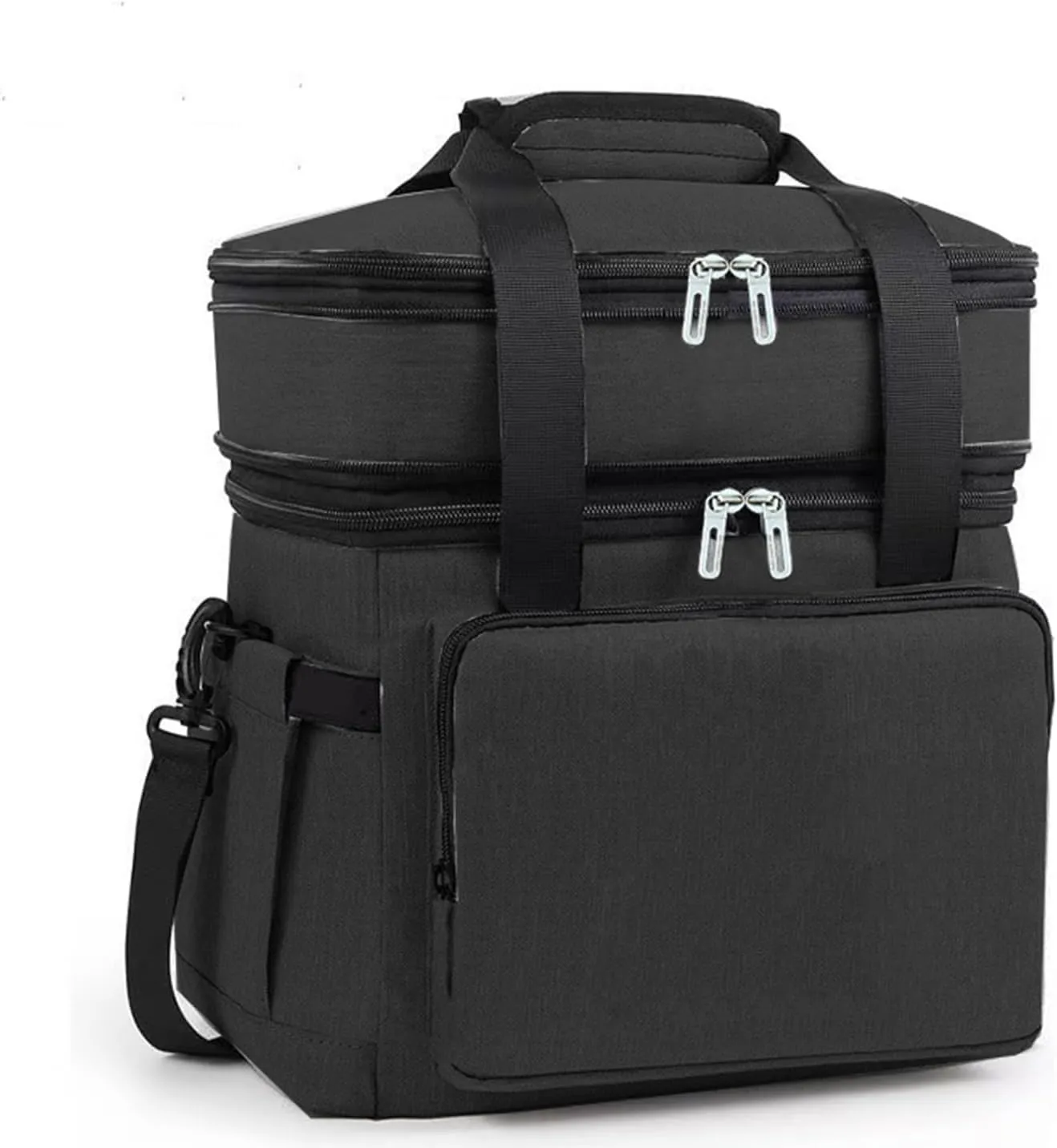 Car Camping Coolers for Bentley Eight/Mark VI/Mulsanne/R Type/T-Series/Turbo R, Leak Proof Cooler, Portable Lightweight Ice Chest Box, Compartments Waterproof Insulated Bag,A-Black