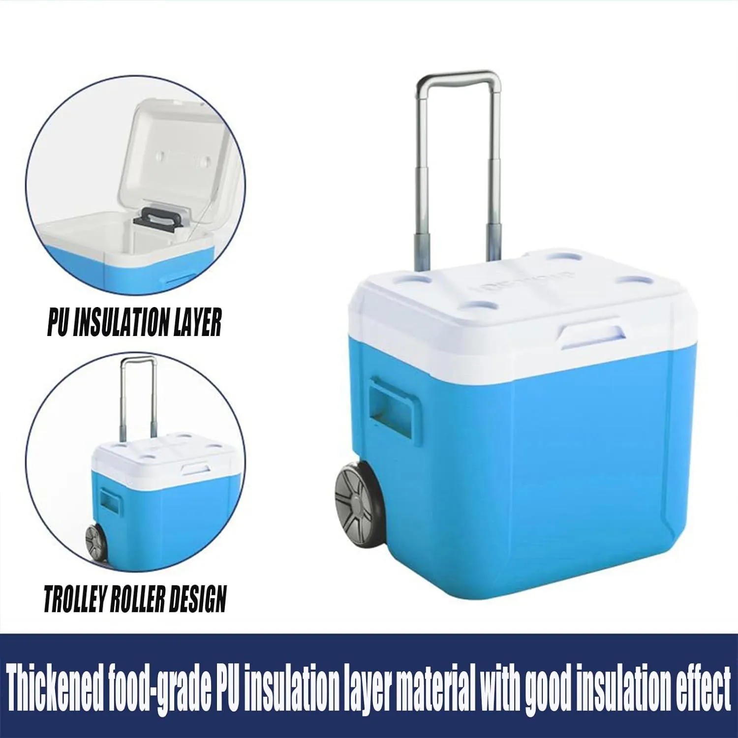 Car Camping Coolers for Ligier JS50/JS60/Myli/Pulse 4/Be Sun/Be Two/OptiMax/X-Pro/X-Too, Leak Proof Cooler, Portable Lightweight Ice Chest Box, Compartments Waterproof Insulated Bag