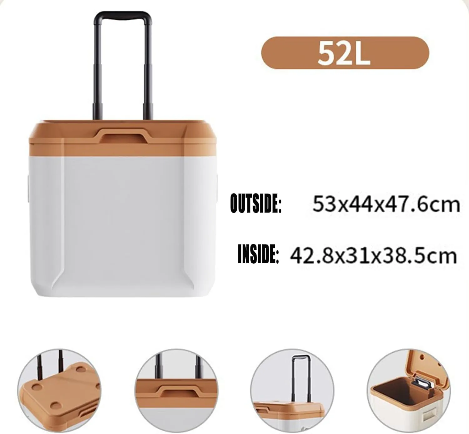 Car Camping Coolers for Ligier JS50/JS60/Myli/Pulse 4/Be Sun/Be Two/OptiMax/X-Pro/X-Too, Leak Proof Cooler, Portable Lightweight Ice Chest Box, Compartments Waterproof Insulated Bag