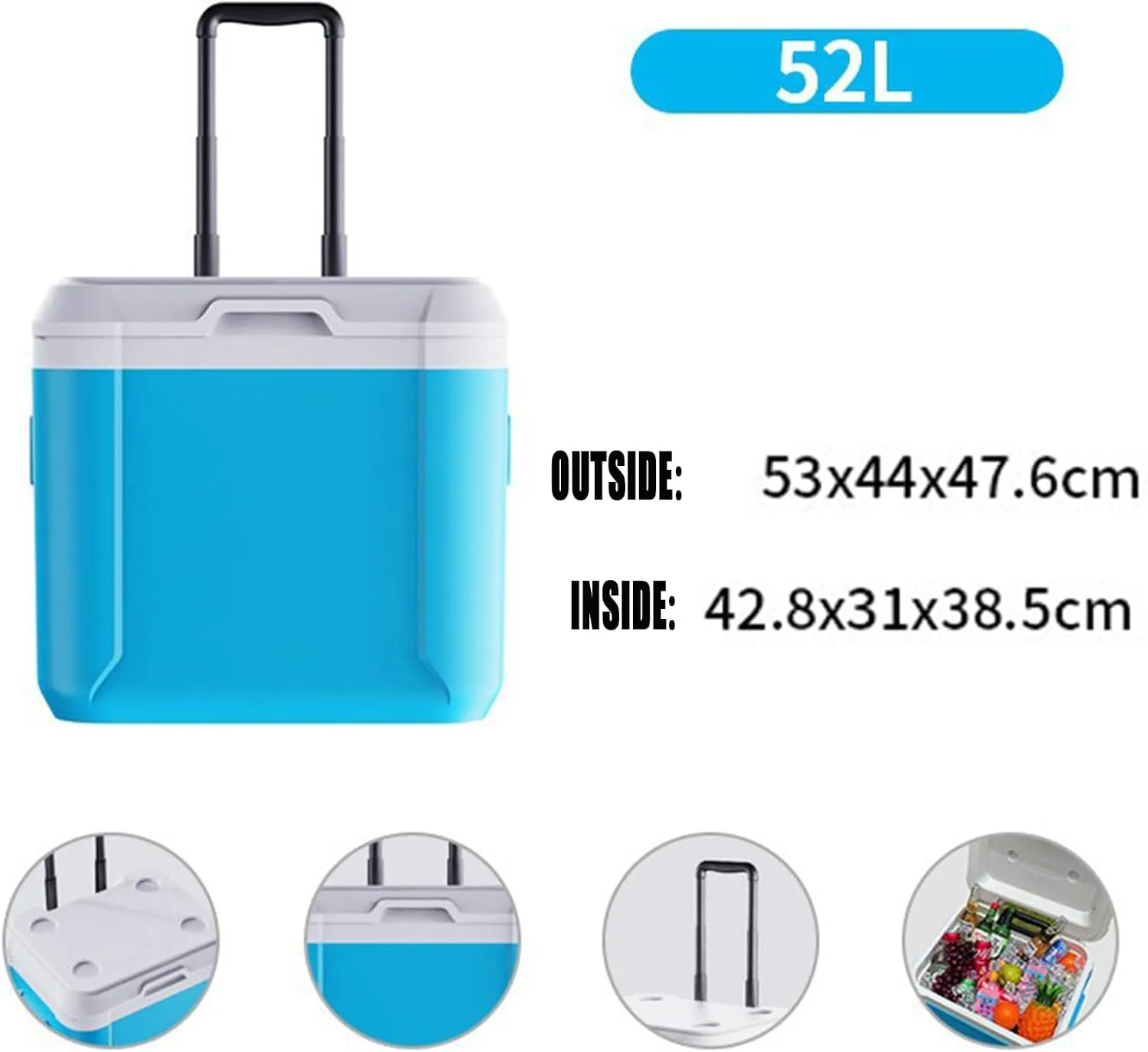 Car Camping Coolers for MG Cyberster/Marvel R/Magnette/MGA/MGB/MGC/P-Type, Leak Proof Cooler, Portable Lightweight Ice Chest Box, Compartments Waterproof Insulated Bag