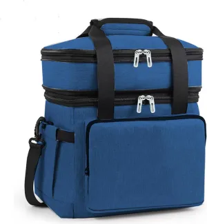Car Camping Coolers for Nissan NV200/NV300/NV400/Townstar/X-Trail/200SX/Interstar, Leak Proof Cooler, Portable Lightweight Ice Chest Box, Compartments Waterproof Insulated Bag,C-Blue