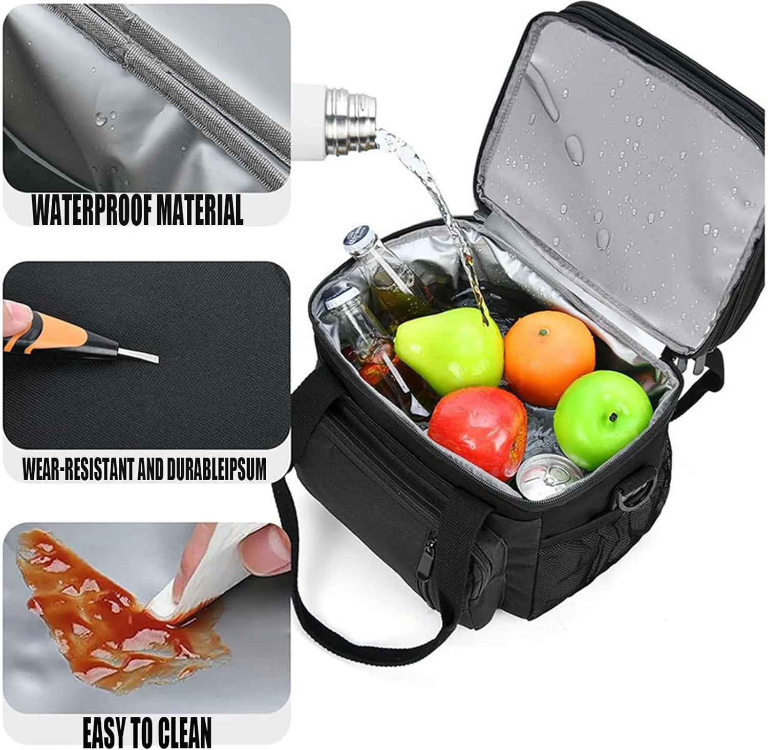 Car Camping Coolers for Volvo S40/S60/S40/S80/S90, Leak Proof Cooler, Portable Lightweight Ice Chest Box, Compartments Waterproof Insulated Bag