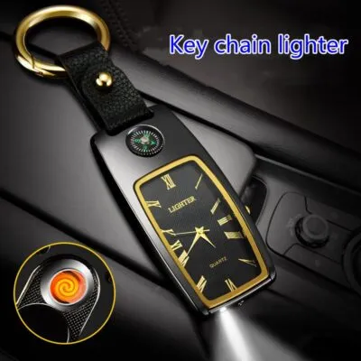 Car Key Chain Watch Lighter with Light Multifunctional Tool