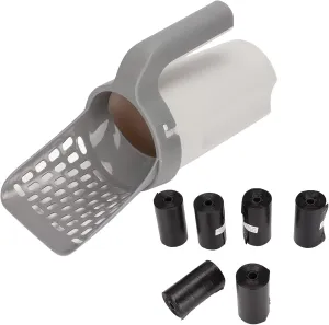Cat Litter Shovel Scoop Set, Detachable Leakproof Shovel Multipurpose Integrated Cat Litter Shovel Firm ABS Cat Litter Shovel Scoop for Cat Sand Toilet Cleaning