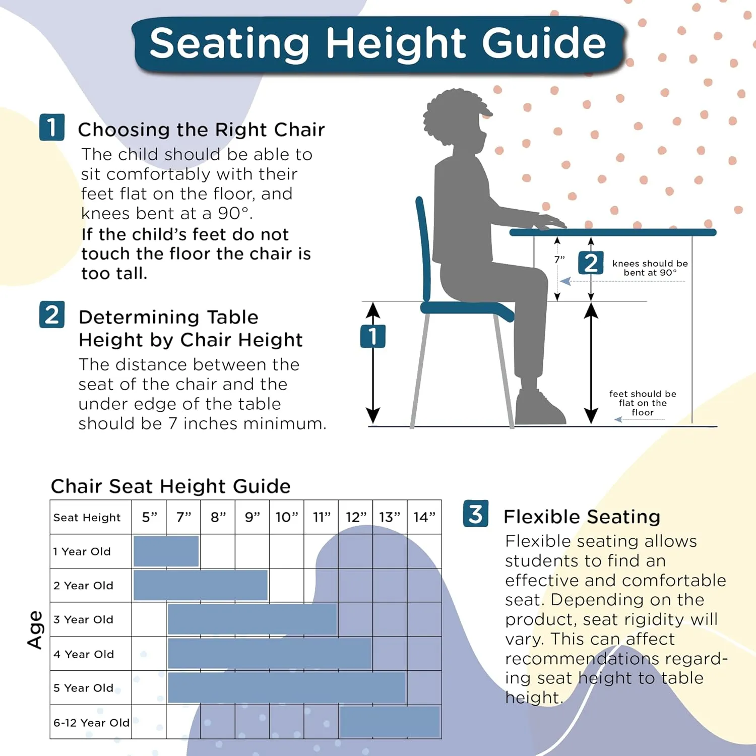 Children’s Factory MyPosture Plus 8" Chair, Black with Chrome Legs, 2 Pack, Stackable Ergonomic Seating Solution for Classrooms and Homeschools