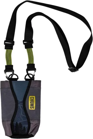 Chums Fjord Bottle Elastic Sling Bag – Adjustable Nylon and Polyester Tactical Tote for Water Bottles and Flasks (Pines)