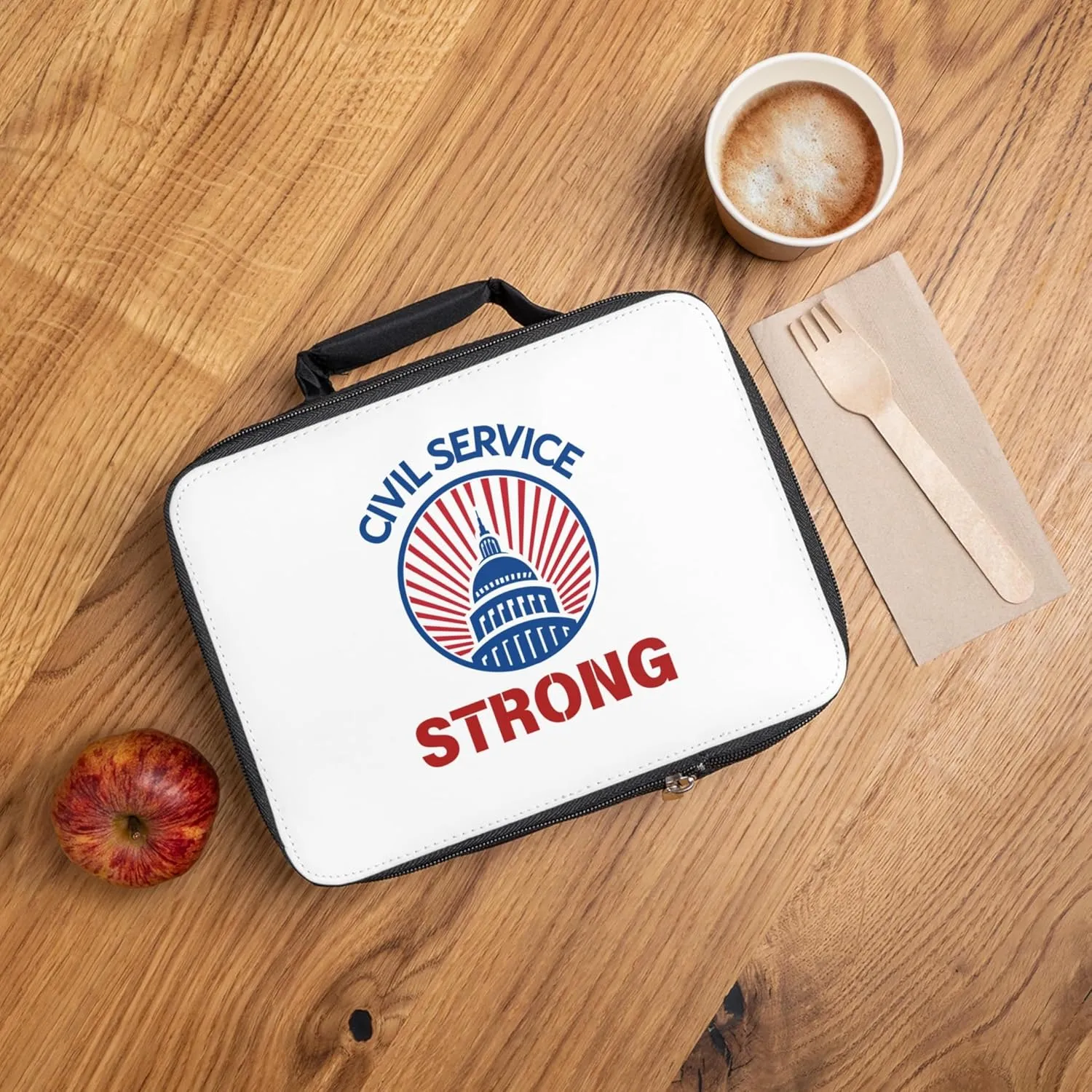 Civil Service Strong Lunch Bag, Anti-Trump Tote, Insulated Food Carrier, Anti-DOGE Lunch Sack, Federal Government Cooler