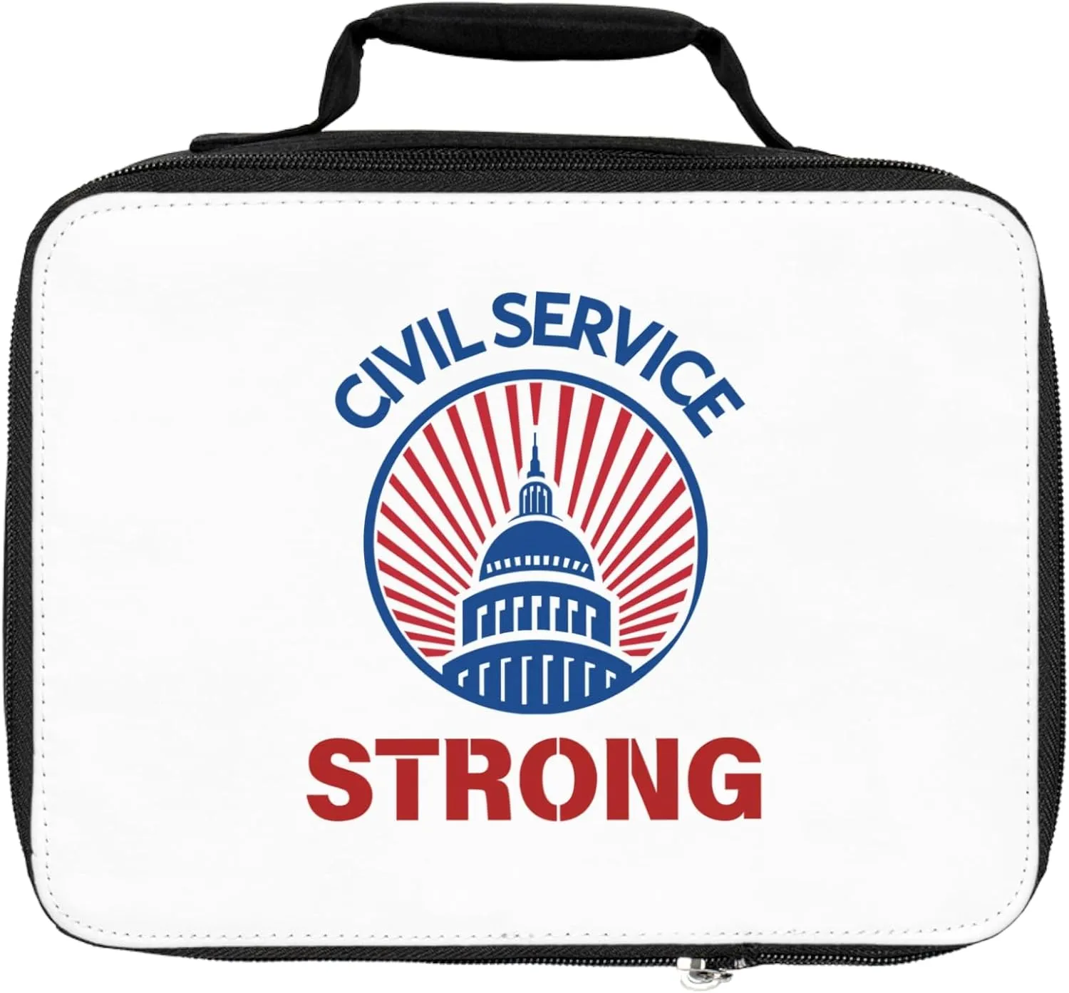 Civil Service Strong Lunch Bag, Anti-Trump Tote, Insulated Food Carrier, Anti-DOGE Lunch Sack, Federal Government Cooler