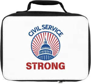Civil Service Strong Lunch Bag, Anti-Trump Tote, Insulated Food Carrier, Anti-DOGE Lunch Sack, Federal Government Cooler