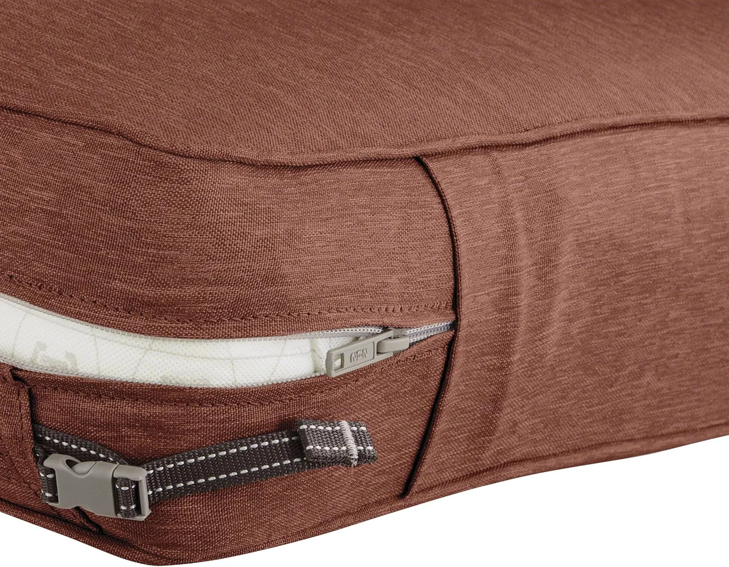 Classic Accessories Montlake FadeSafe Patio Seat Cushion Slip, Heather Henna Cover, 25"W x 27"D x 5"Thick, 4 Sq Ft