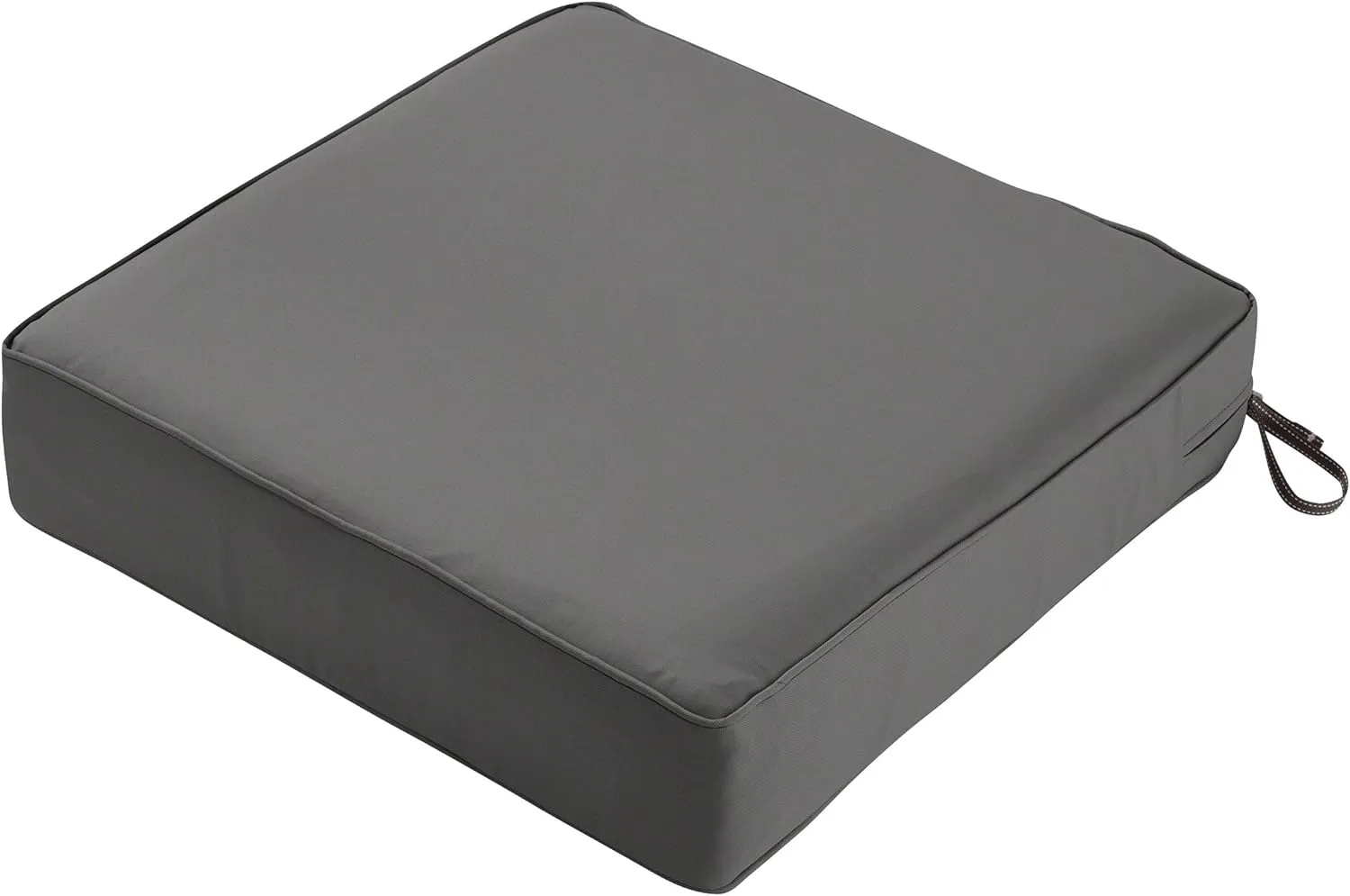 Classic Accessories Montlake FadeSafe Water-Resistant 23 x 23 x 5 Inch Outdoor Seat Cushion, Outdoor Chair Cushion, Light Charcoal Grey, Outdoor Chair Cushions, Patio Chair Cushions, Patio Cushions