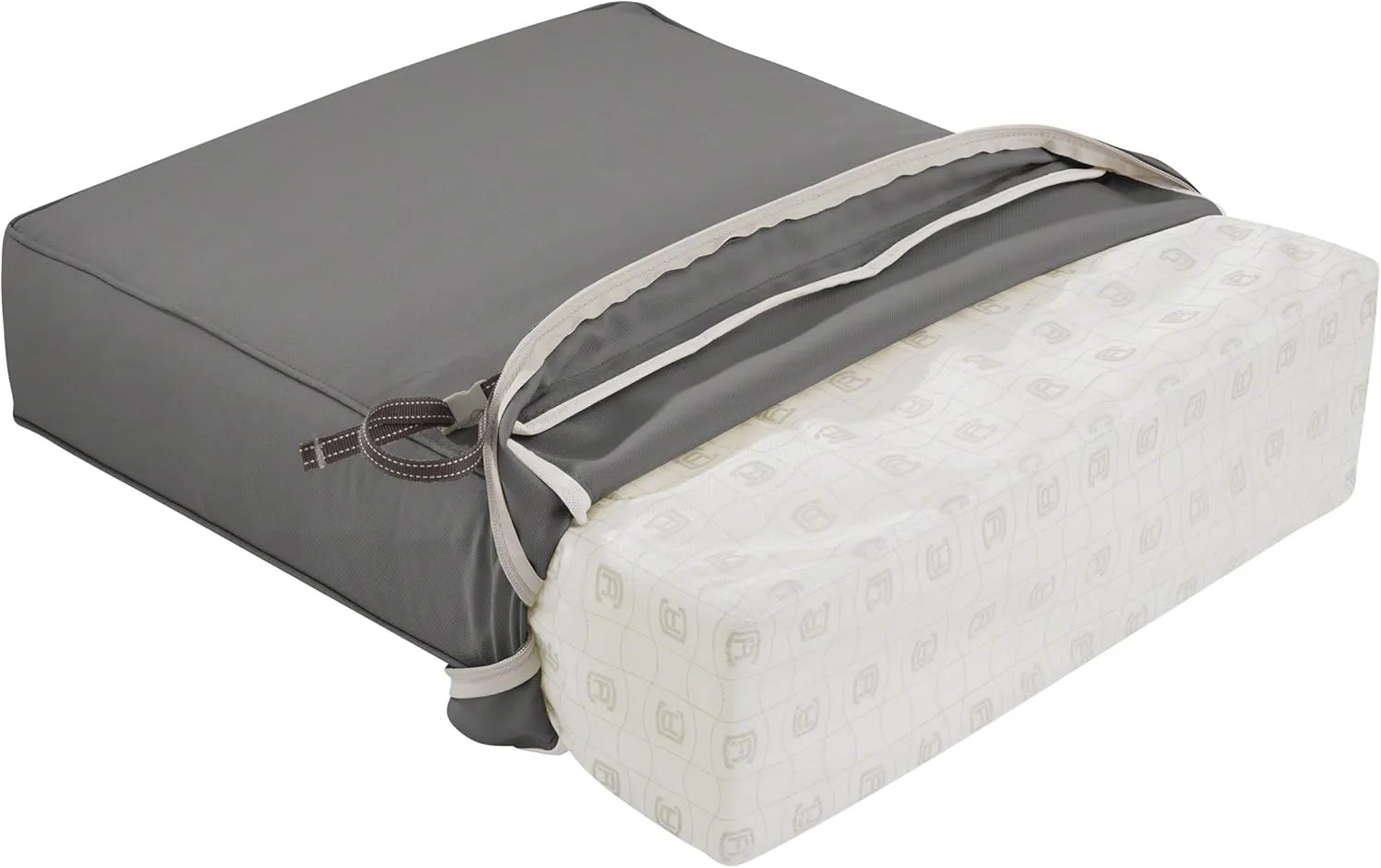 Classic Accessories Montlake FadeSafe Water-Resistant 23 x 23 x 5 Inch Outdoor Seat Cushion, Outdoor Chair Cushion, Light Charcoal Grey, Outdoor Chair Cushions, Patio Chair Cushions, Patio Cushions