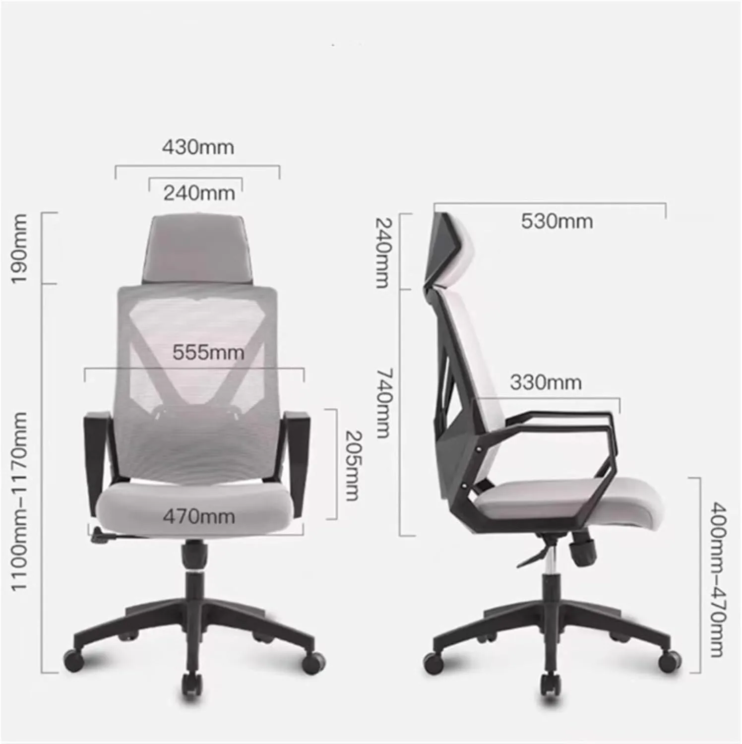 Classic Fashion Adjustable Swivel Office Chair Ergonomic Mid-Back Mesh Rolling Work Swivel Task Chairs with Wheels Study Conference ChairBackrest Desk Task Chair(Blue)