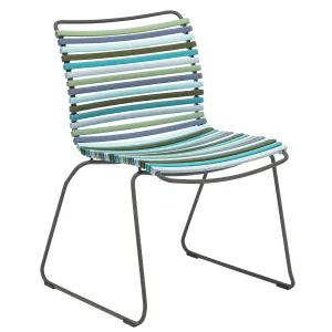 Click Dining Chair (No Arms) - Multicolour Blue Stripe