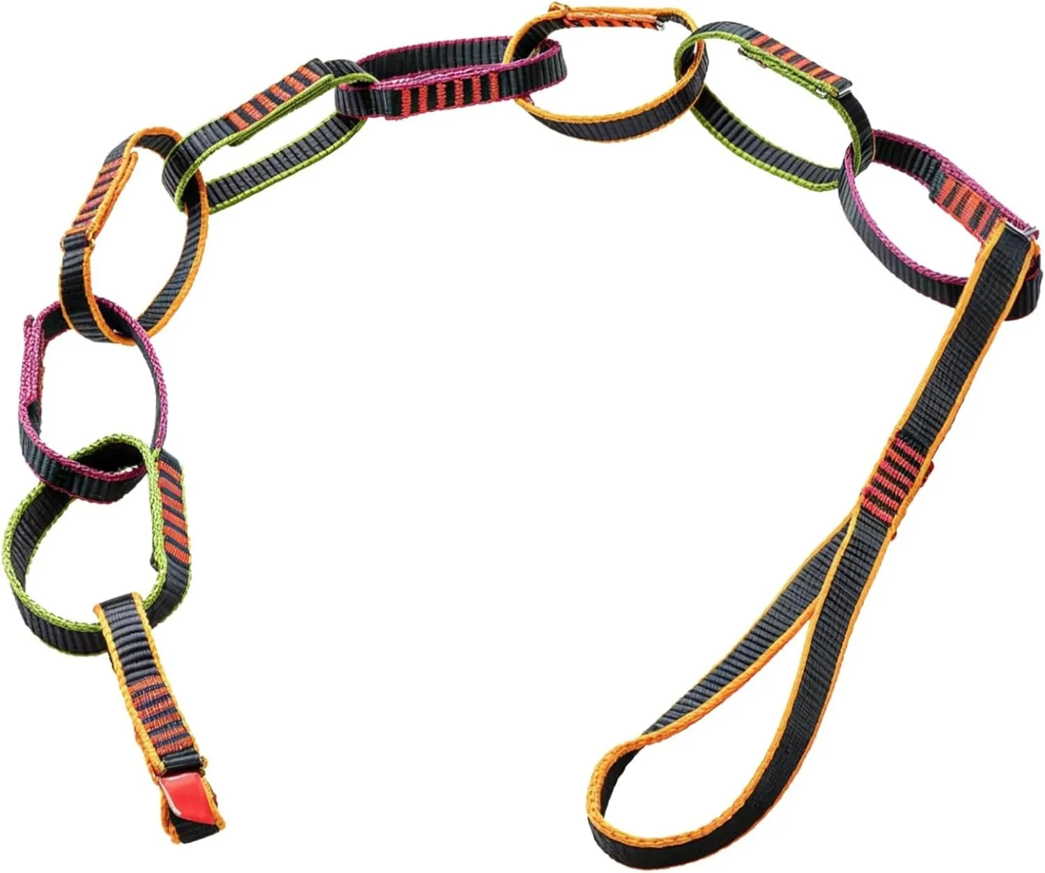 Climbing and Rappelling Descender Sling, Multi-Loop Nylon Webbing, for Outdoor Adventures and Rock Climbing