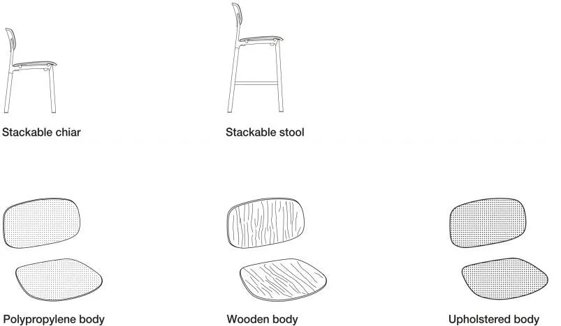 Colander Stackable Chair - Pack of 4