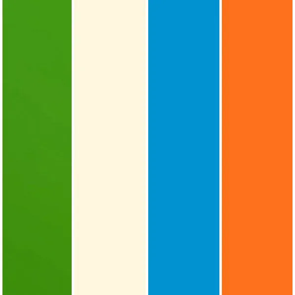 Color Block : Orange Blue Sling