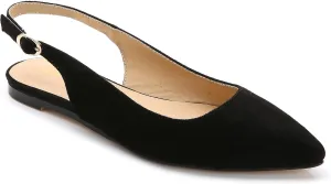 ComeShun Womens Closed Pointed Toe Pumps Slingback Flats Dress Party Shoes