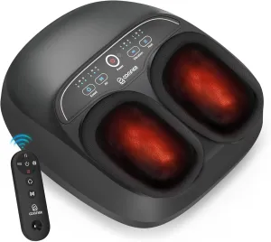 COMFIER Foot Massager Machine with Heat,FSA HSA Eligible Shiatsu Feet Massager for Plantar Fasciitis Neuropathy, Gifts for Him/Her, Remote Control,UP to Men Size 12,FSA Foot Massager