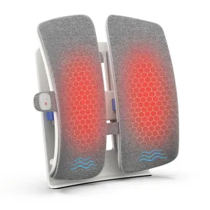 COMFIER Heated Lumbar Support Pillow with Vibration Massage, Back Support Cushion for Office Chair, Graphene Heating Chair Back Massager for Car Gaming Chair, Adjustable Height Up to 18.1 Inches